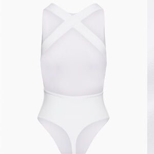 BLACK Babton Crossback Crewneck Bodysuit